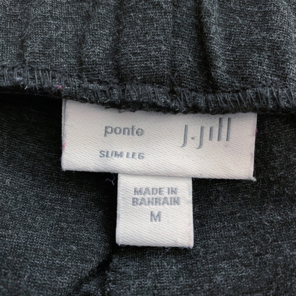 J. Jill Ponte Slim Leg Back-Split-Hem Ankle Pants - Picture 4 of 9